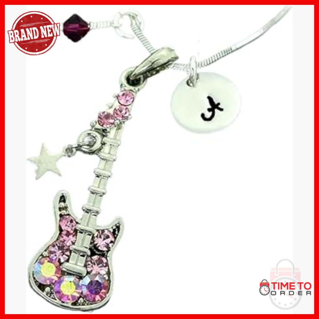 Sterling Silver Initial Birthstone Pendant Necklace Adjustable Snake Chain